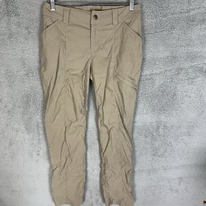 Duluth Trading Pants Womens 4x30 Beige Cargo Stretch Nylon Hiking Gorpcore‎